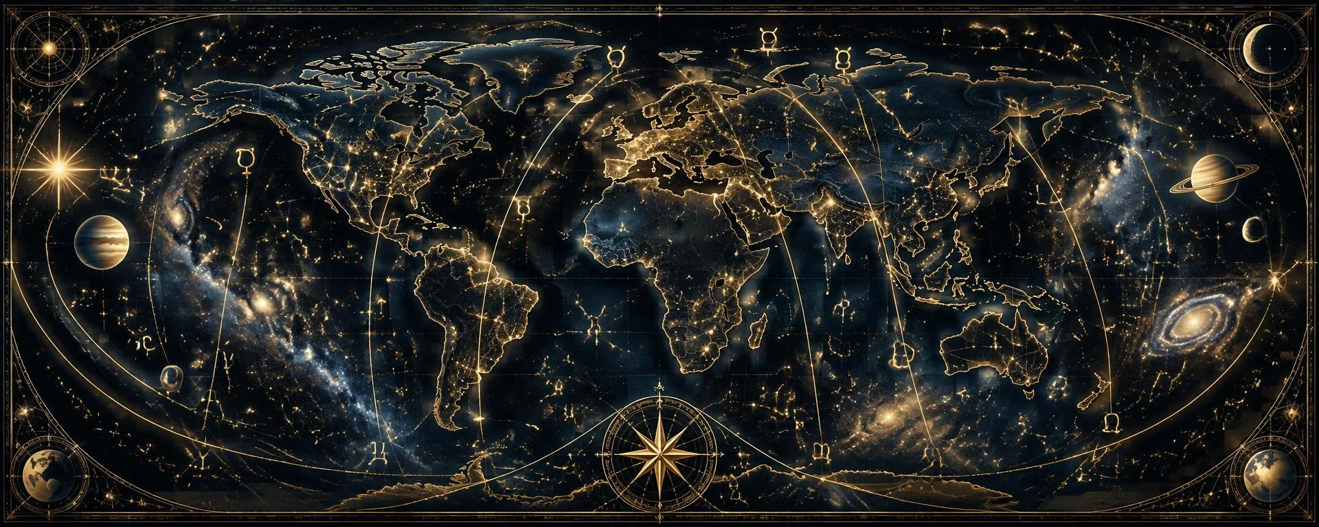 Astrocartography illustration
